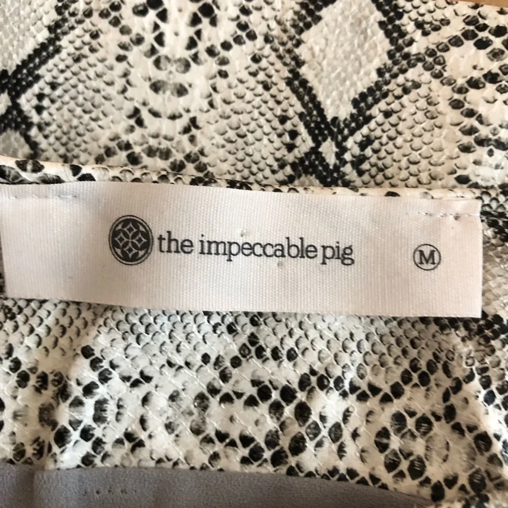 Impeccable Pig Faux Snakeskin Zip Miniskirt
